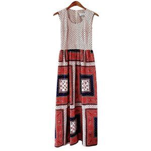 Vintage 70’s Bandana Print Maxi Dress